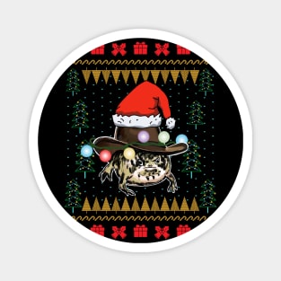 Howdy Rain Frog Ugly Christmas Sweater Magnet